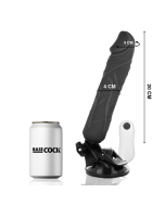 BASECOCK - VIBRATEUR RÉALISTE TÉLÉCOMMANDE NOIR 20 CM -O- 4 CM