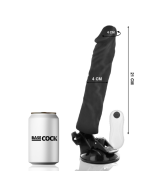 BASECOCK - VIBRATEUR RÉALISTE TÉLÉCOMMANDE NOIR 21 CM -O- 4 CM