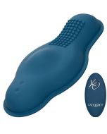 CALEXOTICS - RIDER MASSAGER DOUBLE MOTEUR TÉLÉCOMMANDE BLEU