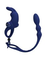 PRETTY LOVE - AYAD ANNEAU VIBRATEUR LAPIN AVEC PLUG BLEU