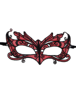 QUEEN LINGERIE - MASQUE EN DENTELLE DÉTAILS ROUGES