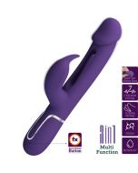 PRETTY LOVE - VIBRATEUR MULTIFONCTION 3 EN 1 KAMPAS RABBIT AVEC LANGUE VIOLET