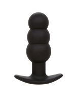 CALEXOTICS - ROCK BOTTOM PLUG ANAL PERLÉ 10 VIBRATIONS SILICONE NOIR