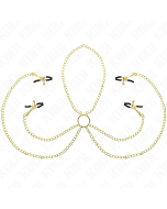 KINK - 4 PINCES À TAMELON ET CLITO RÉGLABLES OR