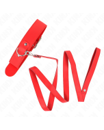KINK - COLLIER AVEC CEINTURE 116 CM BRACELET ROJO AJUSTABLE 32-50 CM X 8 CM