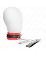 KINK - COLLIER AVEC CEINTURE 65 CM AVEC SANGLE ROUGE 54 X 4,5 CM