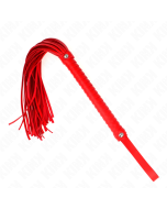 KINK - FOUET AVEC MANCHE TEXTURÉ ROUGE 48,5 CM