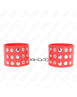 KINK - APPUI-POIGNETS AVEC BOUTON-PRESSION ROUGE RÉGLABLE 19-24 CM X 5,5 CM