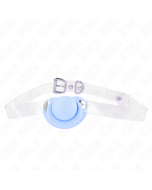 KINK - Gag en Forme de Sucette Bleu Clair 5,5 X 4 Cm Ajustable 43-60 Cm