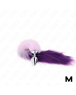 KINK - PLUG ANAL TAILLE M 8 X 3,5 CM AVEC QUEUE SYNTHÉTIQUE 40 CM VIOLET