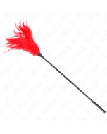 KINK - PLUSIEURS PLUMES DE CHATOUILLES ROUGES 45 CM