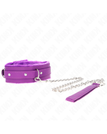 KINK - COLLIER AVEC LAISSE 65 CM AVEC RESTRICTIONS VIOLET 36-42 CM X 5,5 CM