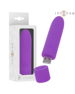 INTENSE - SYMONE BULLET VIBRANT RECHARGEABLE USB 8 VIBRATIONS VIOLET 10 X 2,2 CM