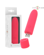 INTENSE - SYMONE BULLET VIBRANT RECHARGEABLE USB 8 VIBRATIONS ROUGE 10 X 2,2 CM
