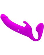 PRETTY LOVE - ZANINI STRAPLESS STRAP-ON 10 VIBRATIONS VIOLET