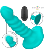 INTENSE - BUFFY VIBRATEUR TAILLE S DESIGN SPIRALE 10 VIBRATIONS TÉLÉCOMMANDE BLEUE