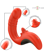 INTENSE - VIBRATEUR ET STIMULATEUR PAULINA EN FORME DE U ROUGE