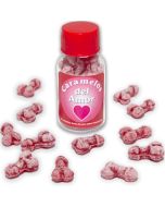 DIABLO PICANTE - 12 BONBONS DAMOUR EN FORME DE PÉNIS FRAISE/CERISE