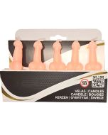 DIABLO PICANTE - BOÎTE DE 5 BOUGIES EN FORME DE PÉNIS