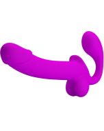 PRETTY LOVE - STIMULATEUR DOUBLE STRAP-ON KELPIE VIOLET