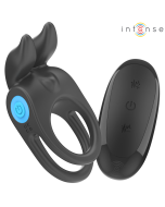 INTENSE - SAM VIBRATEUR DOUBLE ANNEAU PÉNIS 10 VIBRATIONS NOIR