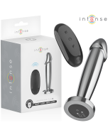 INTENSE - PLUG ANAL 10 VIBRATIONS GODE MÉTALLIQUE AVEC TÉLÉCOMMANDE M
