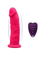 SILEXD - MODÈLE DE PÉNIS RÉALISTE 2 ROSE + TÉLÉCOMMANDE LRS 17 CM