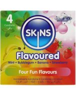 SKINS - PACK DE 4 PRÉSERVATIFS PREMIUM MULTI-SAVEURS