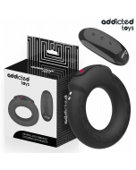 ADDICTED TOYS - ANNEAU PÉNITENTIAIRE VIBRANT À EFFET CHAUFFANT AVEC TÉLÉCOMMANDE