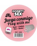 DIABLO PICANTE - DÉ DUR BLANC AVEC POSITIONS FÉMININES ET CUBE