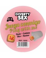 DIABLO PICANTE - DÉS DORÉS AVEC POSITIONS DE FEMMES ET CUBE