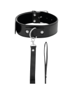 DARKNESS - COLLIER DE POSTURE AVEC CHAÎNE EN CUIR