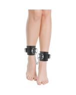 DARKNESS - MENOTTES DE CHEVILLE AJUSTABLES EN CUIR NOIR