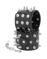 DARKNESS - MENOTTES À POINTES NOIRES SKULLS AND BONES