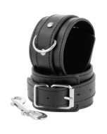 DARKNESS - MENOTTES RÉGLABLES NOIRES AVEC DOUBLE RUBAN DE RENFORT