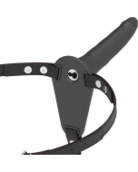 FETISH SUBMISSIVE HARNESS - VIBRATEUR SILICONE NOIR 15 CM