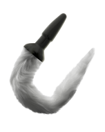 DARKNESS - PLUG ANAL EN SILICONE AVEC QUEUE GRISE