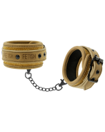 FETISH SUBMISSIVE ORIGEN - MENOTTES DE CHEVILLE EN CUIR VÉGÉTALIEN AVEC DOUBLURE EN NÉOPRÈNE