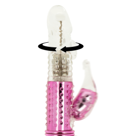 Vibrateur avec Fonction de Rotation et Stimulateur de Clitoris