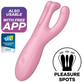Application Vibrateur Threesome 4 Rose