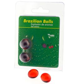 2 Boules Brésiliennes Gel Intime Fraise & Cerise