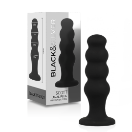 Plug Anal en Silicone Scott Premium Noir