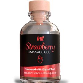 Gel de Massage Effet Chaud Saveur Fraise