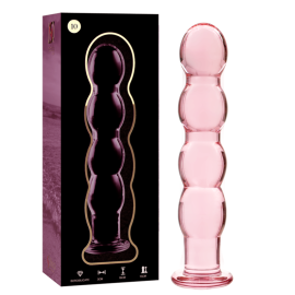 Modèle 10 Gode en Verre Borosilicate Rose 16.5 Cm -O- 3.5 Cm