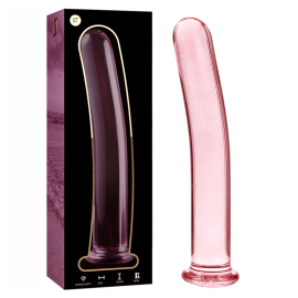 Modèle 17 Gode en Verre Borosilicate Rose 18.5 Cm -O- 3 Cm