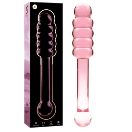 Modèle 20 Gode en Verre Borosilicate Rose 20.5 Cm -O- 3 Cm