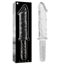 Modèle 24 Gode en Verre Borosilicate Clair 28.5 Cm -O- 5 Cm