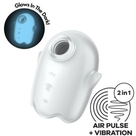 Glowing Ghost Air Pulse & Vibrateur Blanc