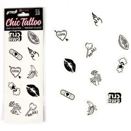 Ensemble de 10 Tatouages Temporaires Candy Collection