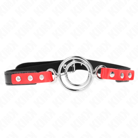 Gag avec Plusieurs O-Rings 4 / 4,8 Cm Rouge 38 X 56 Cm